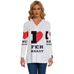 Long Sleeve Drawstring Hooded Top 