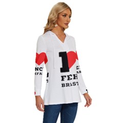 Long Sleeve Drawstring Hooded Top 