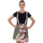 Cute Adorable Victorian Gothic Girl 14 Velvet Suspender Skater Skirt