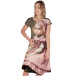 Cute Adorable Victorian Gothic Girl 14 Classic Short Sleeve Dress