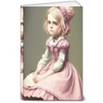 Cute Adorable Victorian Gothic Girl 14 8  x 10  Softcover Notebook