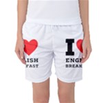 I love English breakfast  Women s Basketball Shorts