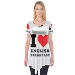 I love English breakfast  Short Sleeve Tunic 