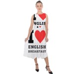 I love English breakfast  Midi Tie-Back Chiffon Dress