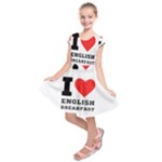 I love English breakfast  Kids  Short Sleeve Dress