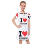 I love English breakfast  Kids  Drop Waist Dress