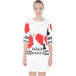 I love English breakfast  Quarter Sleeve Pocket Dress