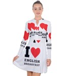 I love English breakfast  Long Sleeve Panel Dress