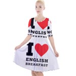 I love English breakfast  Quarter Sleeve A-Line Dress