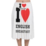 I love English breakfast  Velvet Flared Midi Skirt