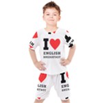 I love English breakfast  Kids  Tee and Shorts Set