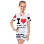 I love English breakfast  Kids  Mesh Tee and Shorts Set