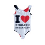 I love English breakfast  Kids  Frill Swimsuit