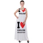 I love English breakfast  Empire Waist Velour Maxi Dress