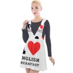 I love English breakfast  Plunge Pinafore Velour Dress