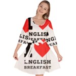 I love English breakfast  Velour Kimono Dress