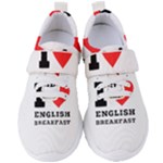 I love English breakfast  Women s Velcro Strap Shoes