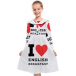 I love English breakfast  Kids  Midi Sailor Dress