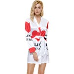 I love English breakfast  Long Sleeve Satin Robe