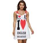 I love English breakfast  Ruffle Strap Babydoll Chiffon Dress