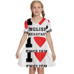 I love English breakfast  Kids  Short Sleeve Tiered Mini Dress