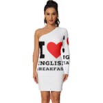 I love English breakfast  Long Sleeve One Shoulder Mini Dress