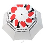 I love American breakfast Folding Umbrellas