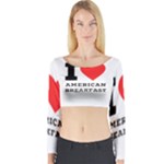 I love American breakfast Long Sleeve Crop Top