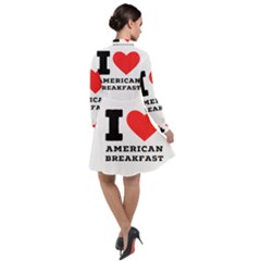 Long Sleeve Chiffon Shirt Dress 