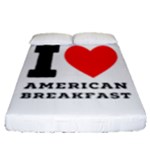 I love American breakfast Fitted Sheet (Queen Size)