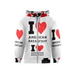 I love American breakfast Kids  Zipper Hoodie