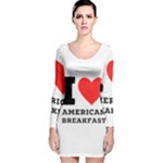 I love American breakfast Long Sleeve Velvet Bodycon Dress