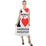 I love American breakfast Midi Tie-Back Chiffon Dress