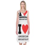 I love American breakfast Midi Sleeveless Dress