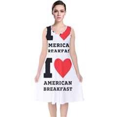 V-Neck Midi Sleeveless Dress  
