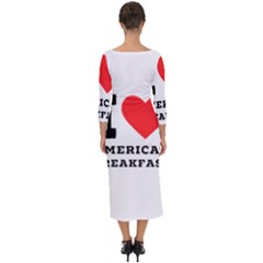 Quarter Sleeve Midi Bodycon Dress 