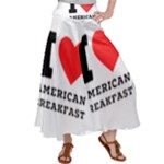 I love American breakfast Women s Satin Palazzo Pants