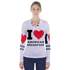 V-Neck Long Sleeve Top 