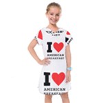 I love American breakfast Kids  Drop Waist Dress