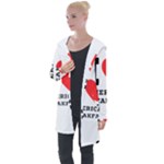 I love American breakfast Longline Hooded Cardigan