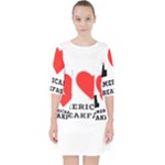 I love American breakfast Quarter Sleeve Pocket Dress