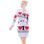 I love American breakfast Button Long Sleeve Dress