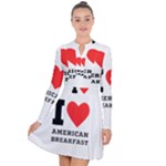 I love American breakfast Long Sleeve Panel Dress