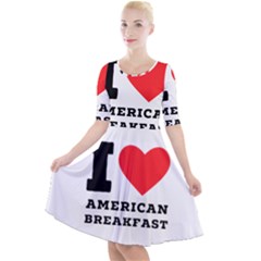Quarter Sleeve A-Line Dress 