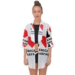 Open Front Chiffon Kimono 