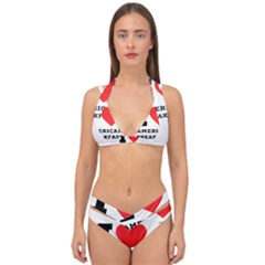 Double Strap Halter Bikini Set 