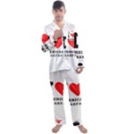 I love American breakfast Men s Long Sleeve Satin Pajamas Set