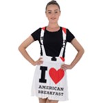 I love American breakfast Velvet Suspender Skater Skirt