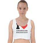 I love American breakfast Velvet Racer Back Crop Top