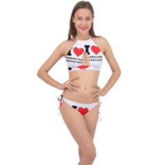 Cross Front Halter Bikini Set 